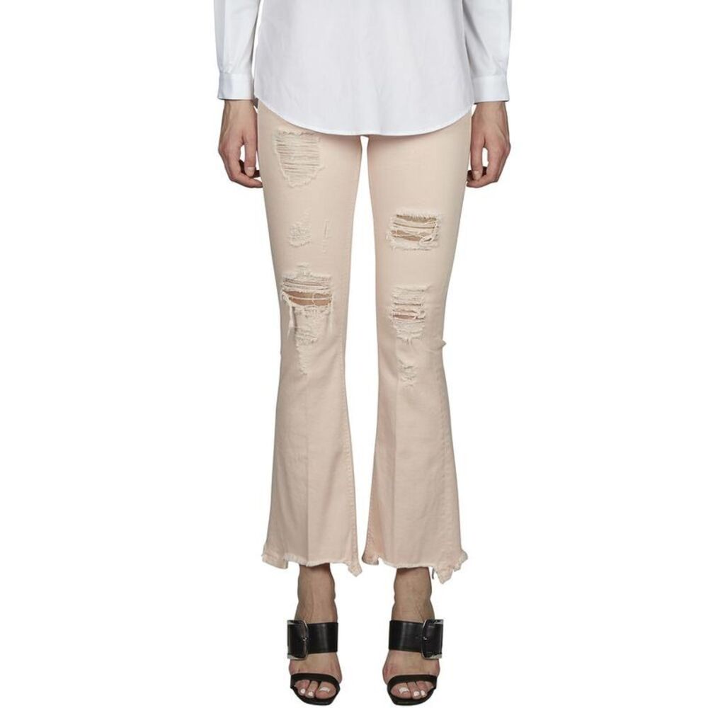 DONDUP Women's Flared Jeans with Ripped Details Women PINK Pants